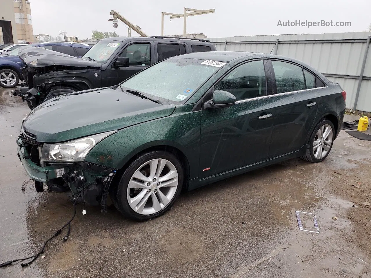 2015 Chevrolet Cruze Ltz Зеленый vin: 1G1PG5SB5F7150992