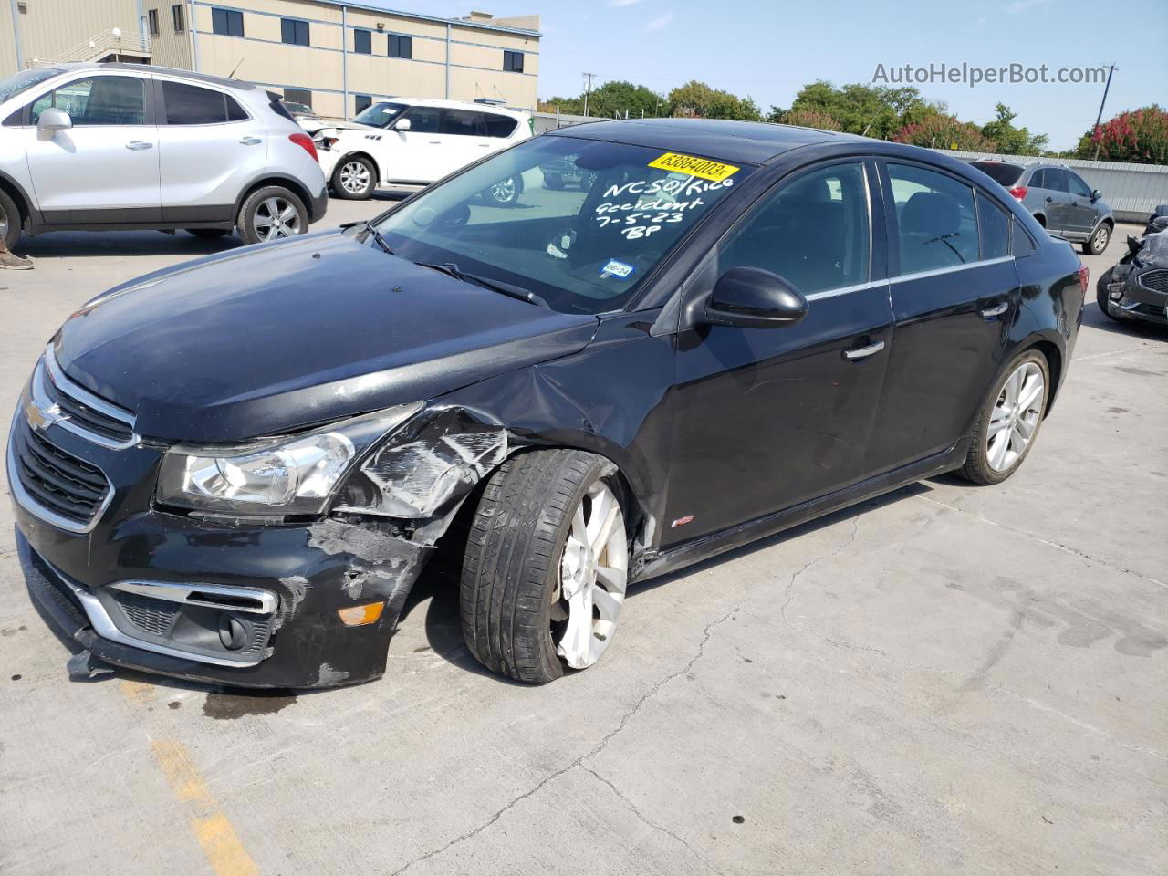 2015 Chevrolet Cruze Ltz Black vin: 1G1PG5SB5F7217655