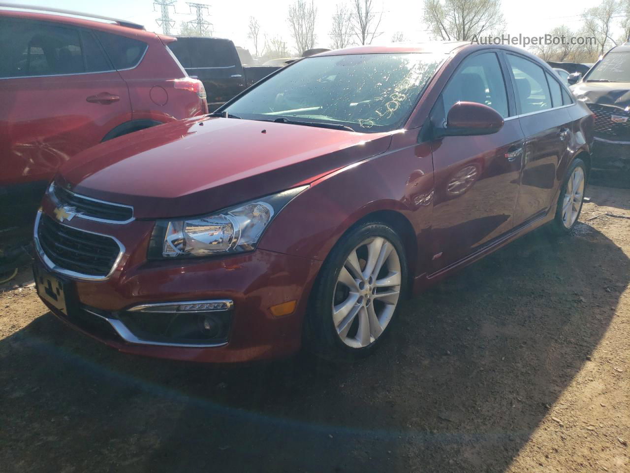 2015 Chevrolet Cruze Ltz Red vin: 1G1PG5SB5F7283672