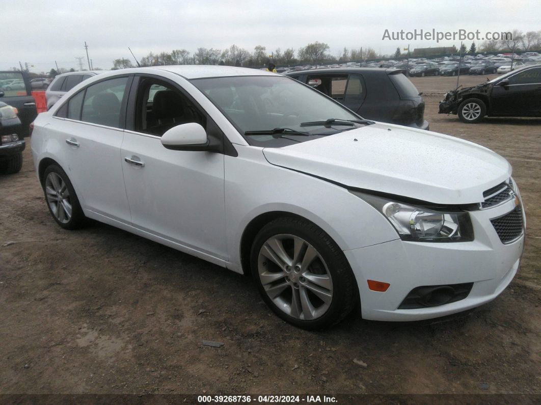 2013 Chevrolet Cruze Ltz White vin: 1G1PG5SB6D7122728