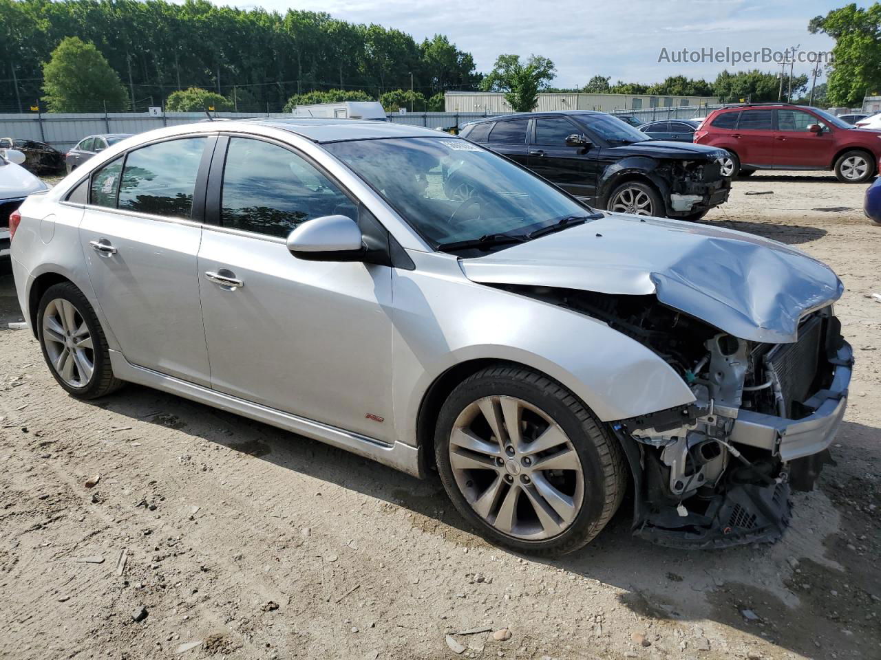 2013 Chevrolet Cruze Ltz Silver vin: 1G1PG5SB6D7244568