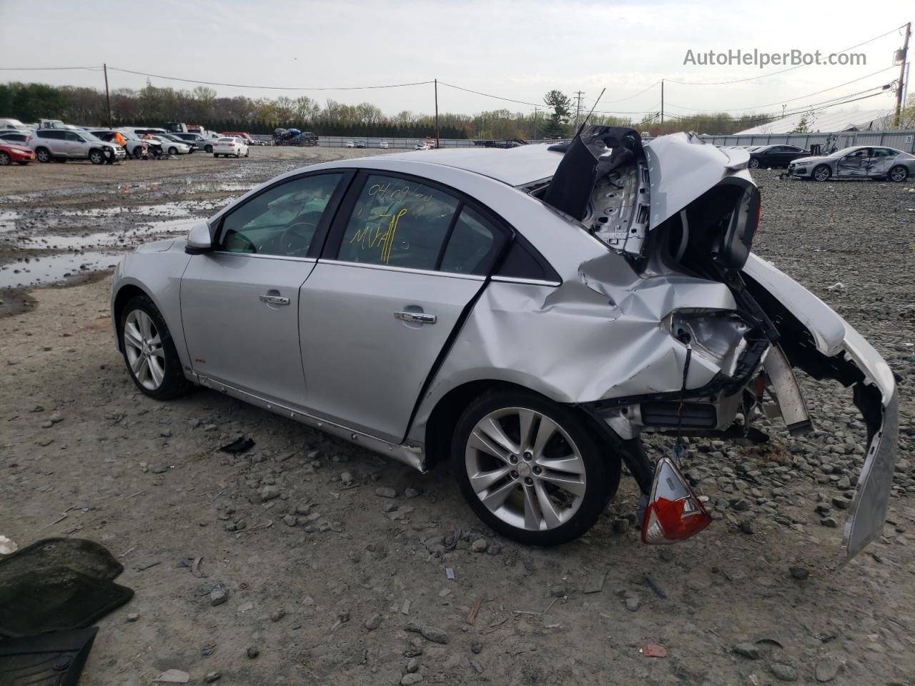 2014 Chevrolet Cruze Ltz Silver vin: 1G1PG5SB6E7380104