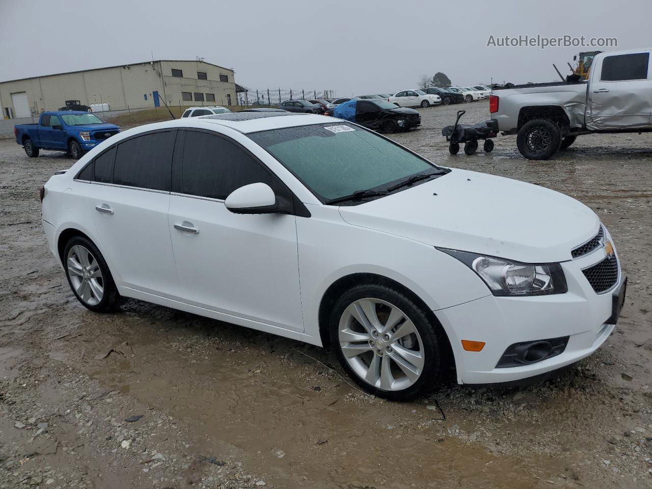 2014 Chevrolet Cruze Ltz White vin: 1G1PG5SB6E7481417