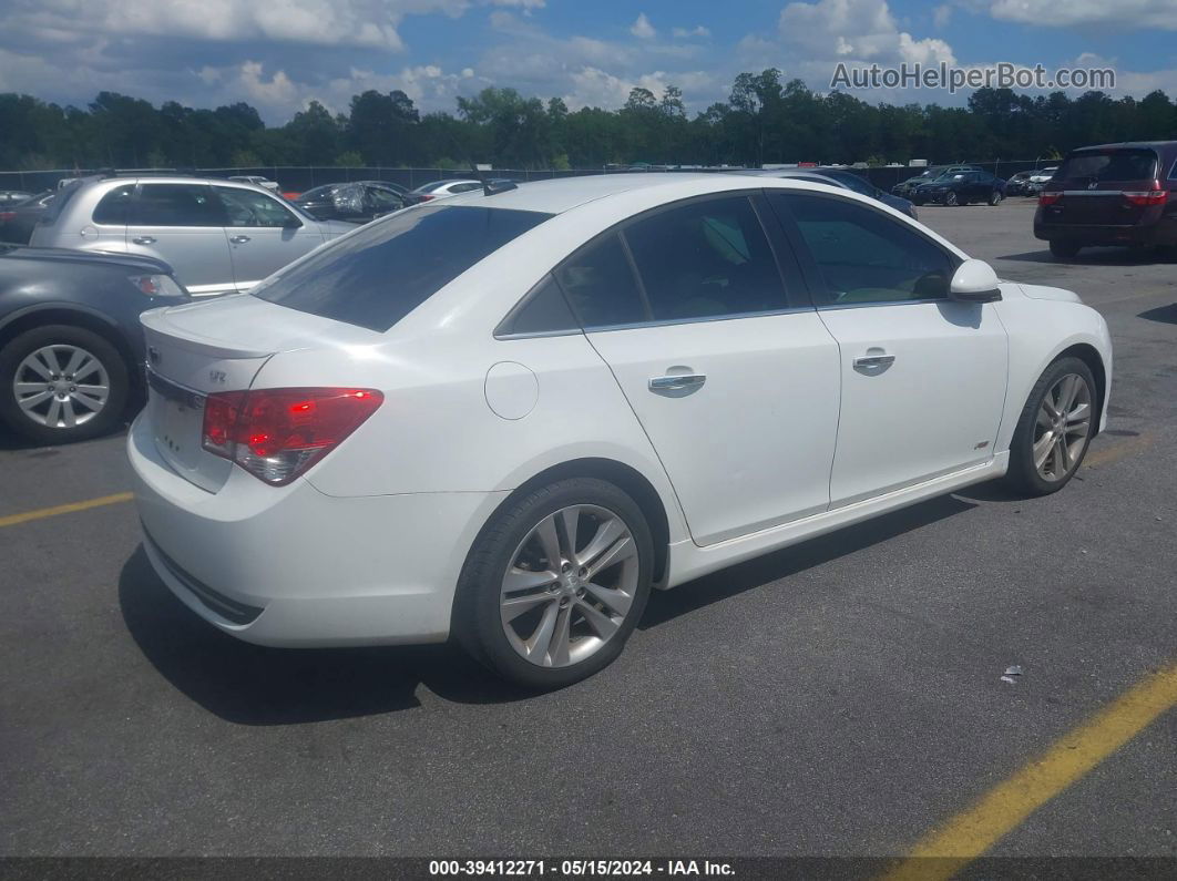 2013 Chevrolet Cruze Ltz White vin: 1G1PG5SB7D7158427