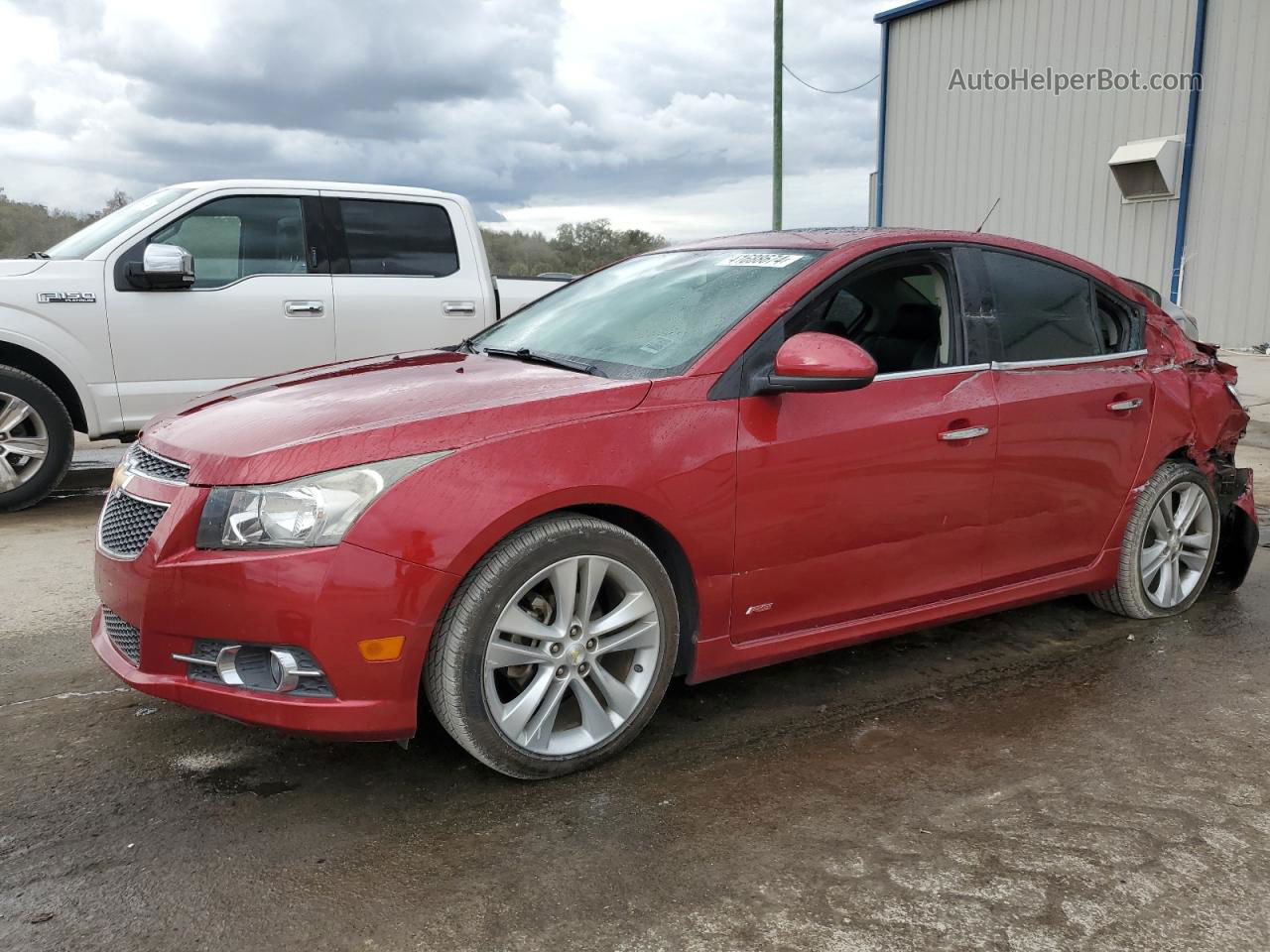 2014 Chevrolet Cruze Ltz Red vin: 1G1PG5SB7E7143492