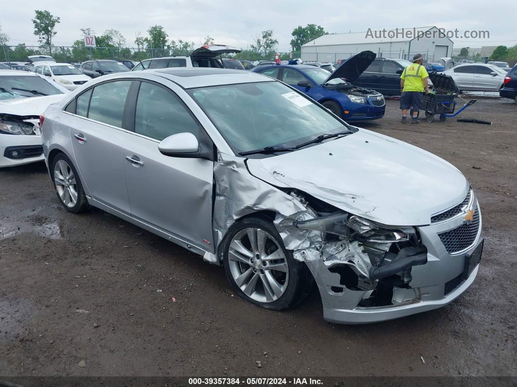 2014 Chevrolet Cruze Ltz Silver vin: 1G1PG5SB7E7433988