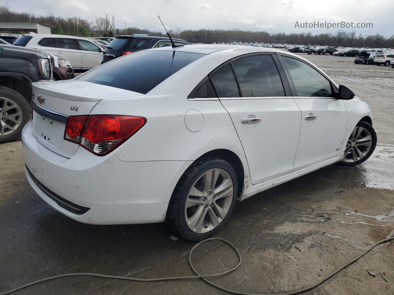 2013 Chevrolet Cruze Ltz White vin: 1G1PG5SB8D7109673