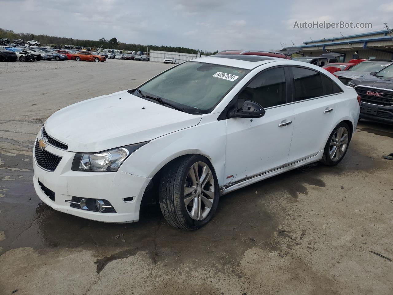 2013 Chevrolet Cruze Ltz White vin: 1G1PG5SB8D7109673