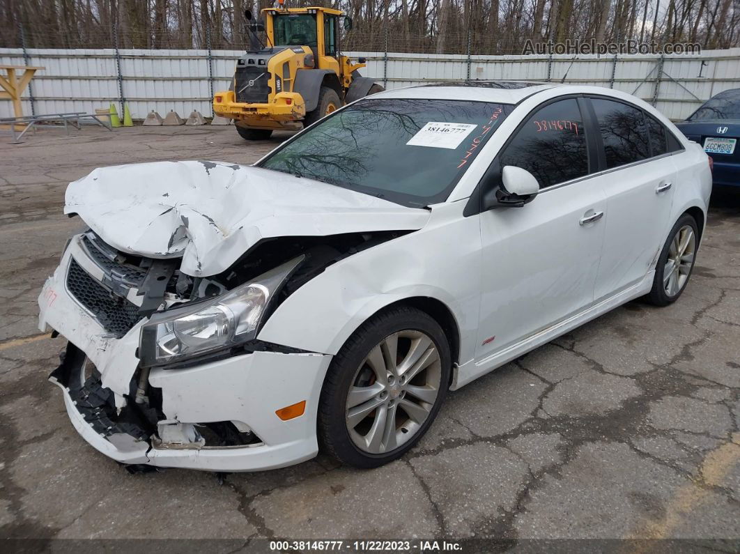 2013 Chevrolet Cruze Ltz White vin: 1G1PG5SB8D7315592