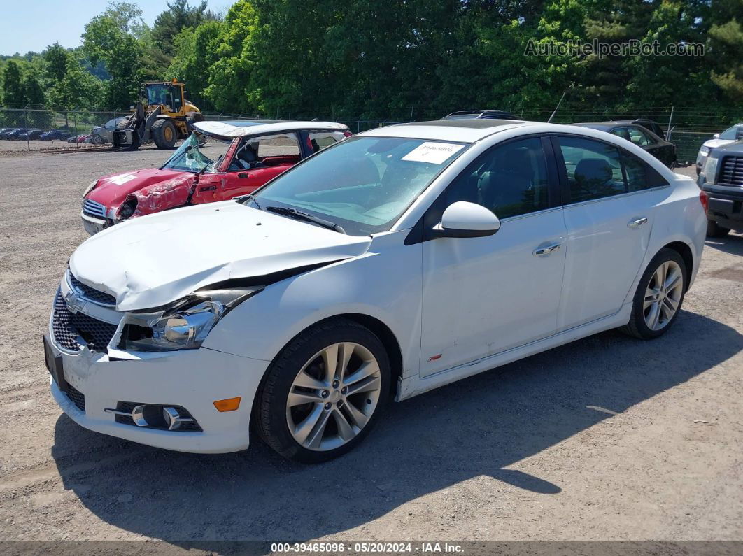 2014 Chevrolet Cruze Ltz White vin: 1G1PG5SB8E7323936