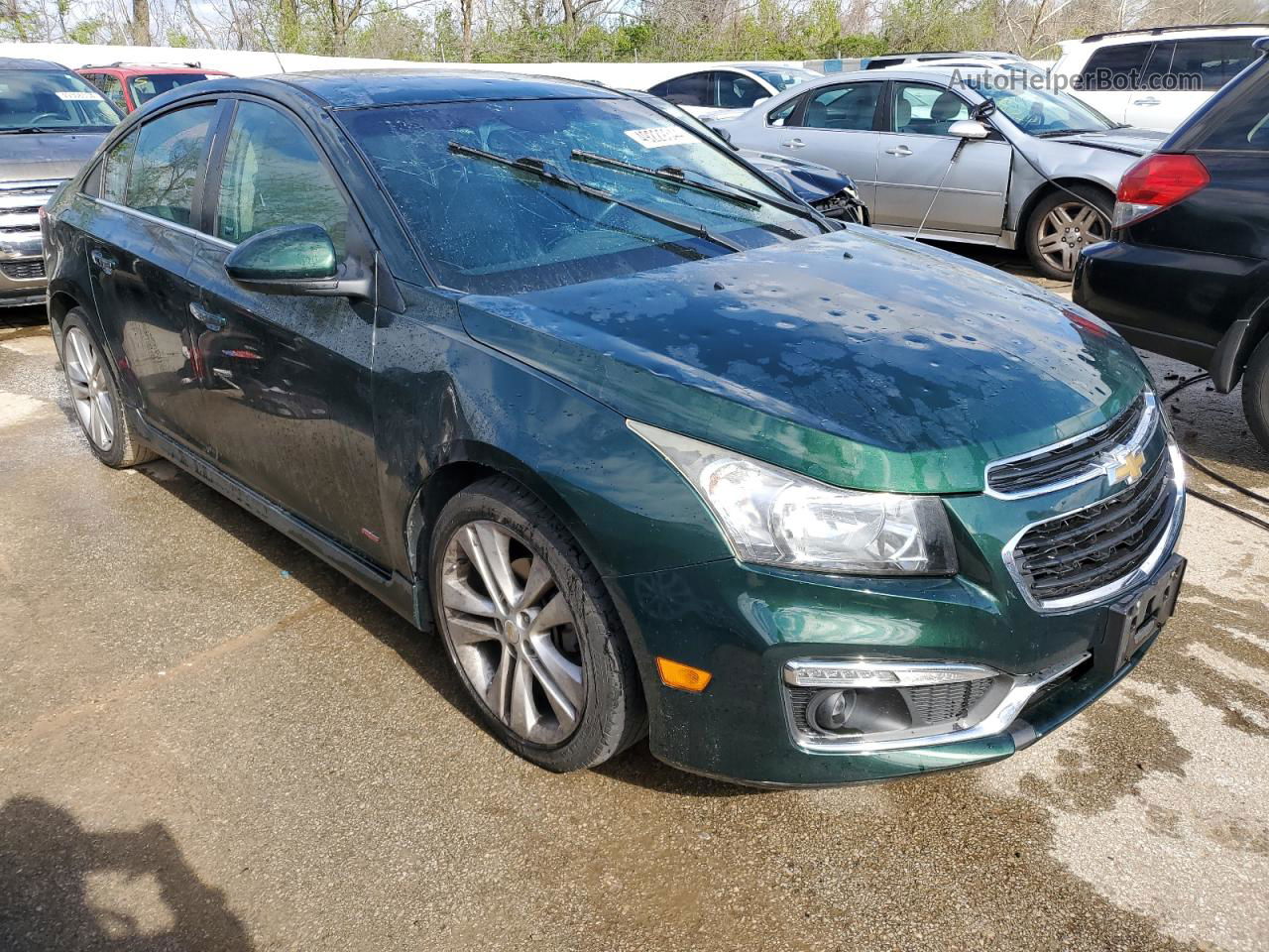 2015 Chevrolet Cruze Ltz Green vin: 1G1PG5SB8F7215771