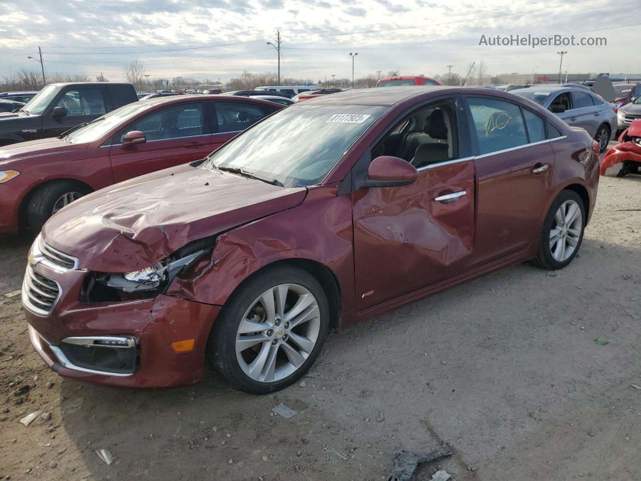 2015 Chevrolet Cruze Ltz Red vin: 1G1PG5SB8F7231579