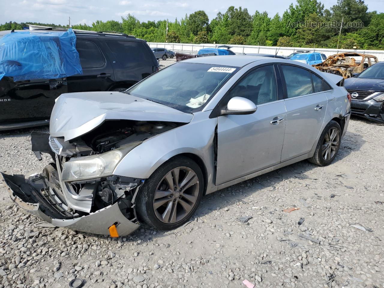 2013 Chevrolet Cruze Ltz Silver vin: 1G1PG5SB9D7249585