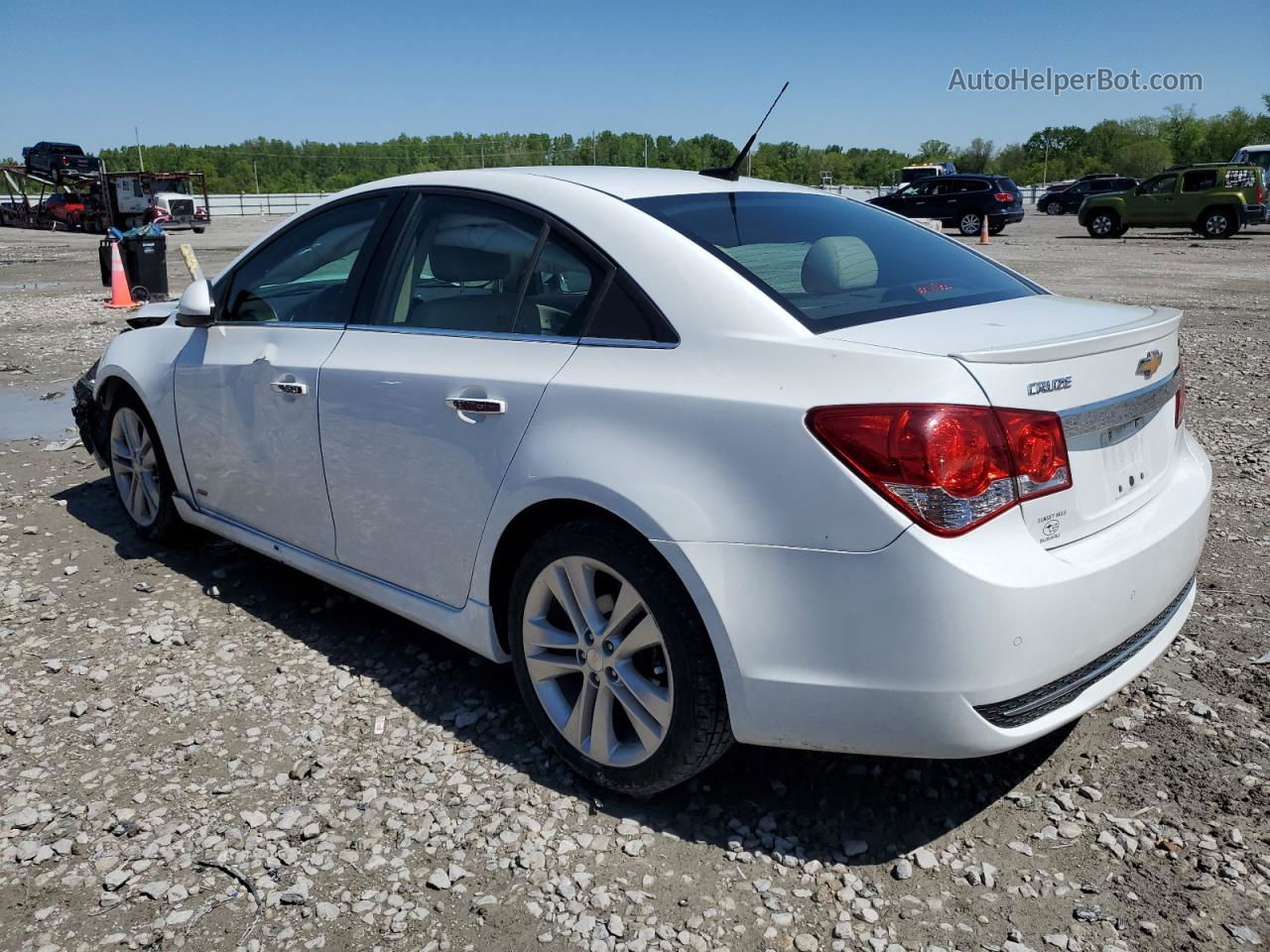 2014 Chevrolet Cruze Ltz White vin: 1G1PG5SB9E7254965