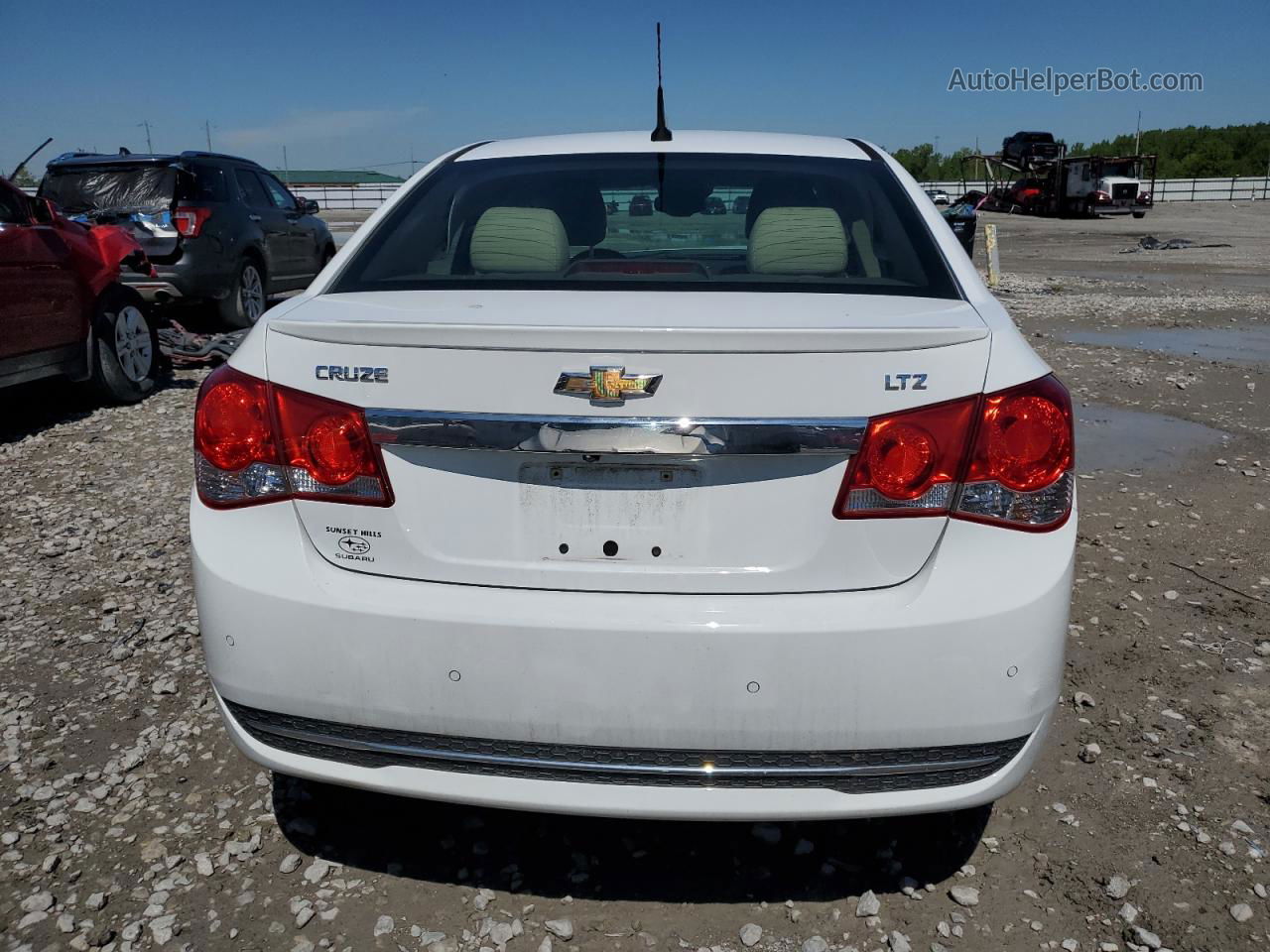 2014 Chevrolet Cruze Ltz White vin: 1G1PG5SB9E7254965