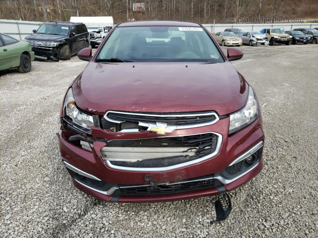 2015 Chevrolet Cruze Ltz Maroon vin: 1G1PG5SB9F7208070