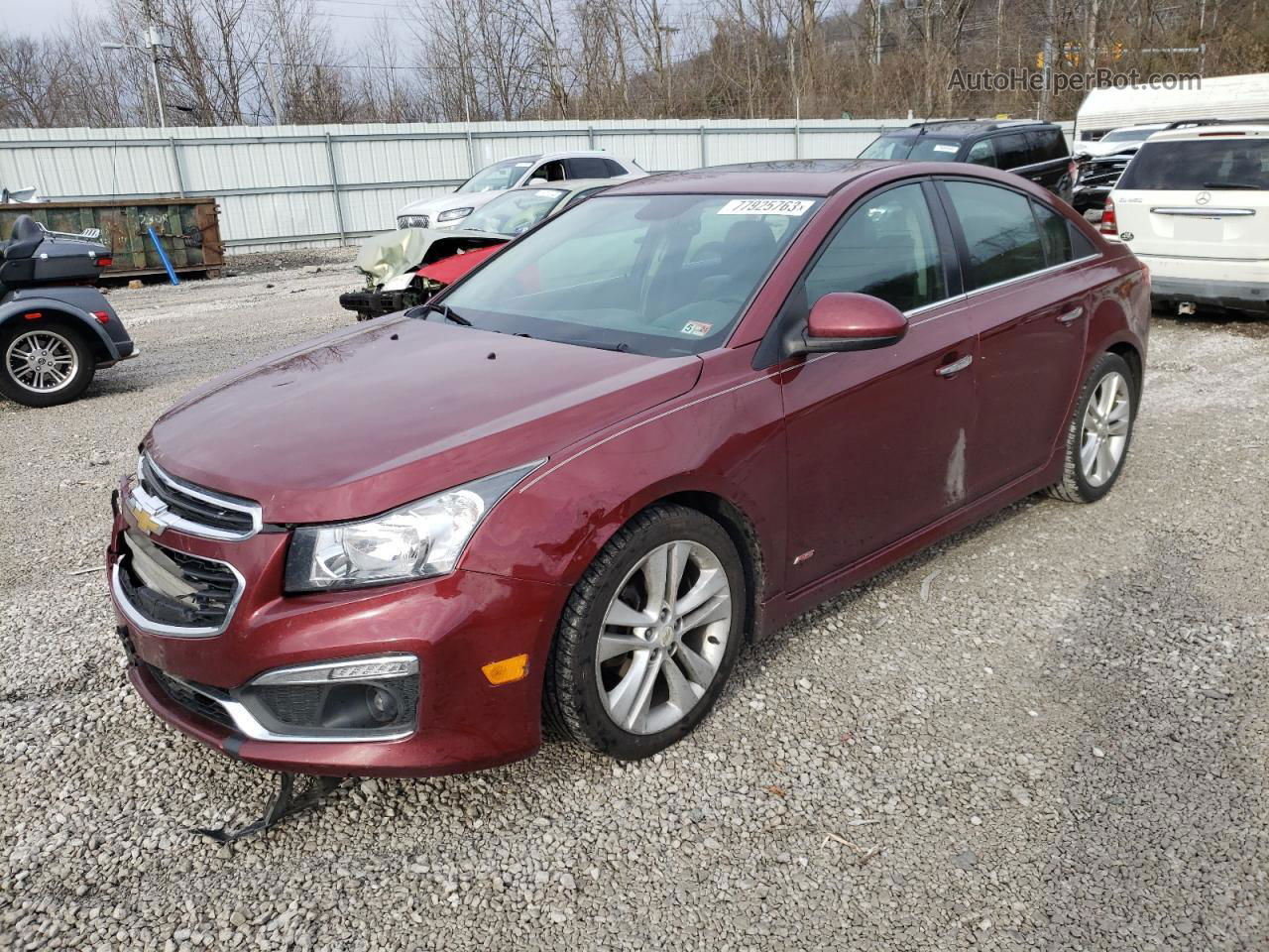 2015 Chevrolet Cruze Ltz Maroon vin: 1G1PG5SB9F7208070