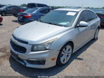 2015 Chevrolet Cruze Ltz Silver vin: 1G1PG5SB9F7286316