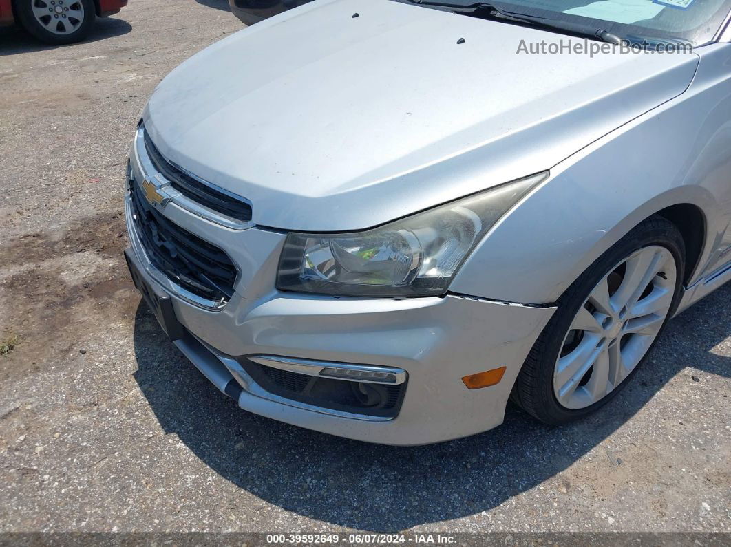 2015 Chevrolet Cruze Ltz Silver vin: 1G1PG5SB9F7286316