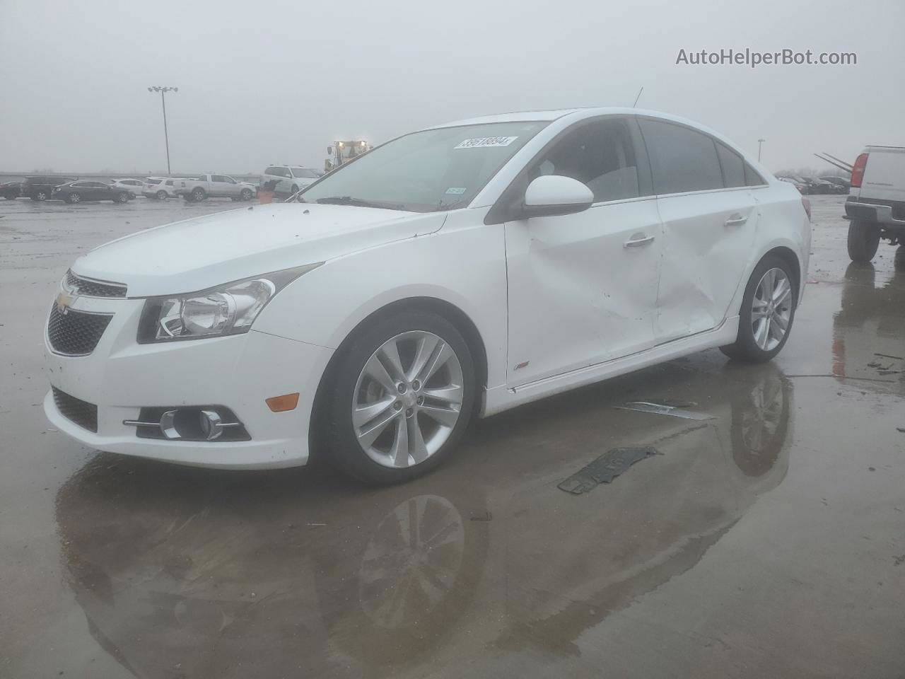 2013 Chevrolet Cruze Ltz White vin: 1G1PG5SBXD7103695