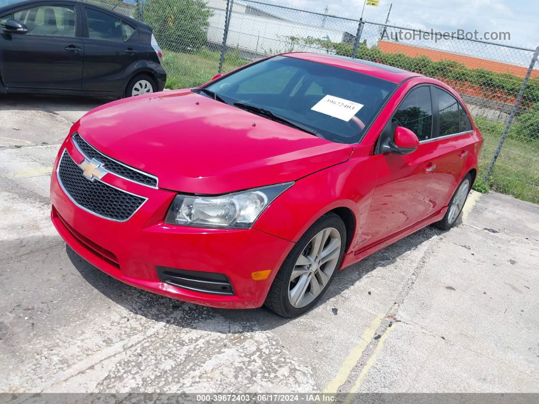 2013 Chevrolet Cruze Ltz Red vin: 1G1PG5SBXD7115698