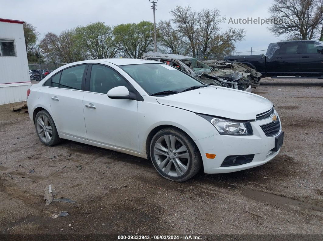 2013 Chevrolet Cruze Ltz White vin: 1G1PG5SBXD7141377