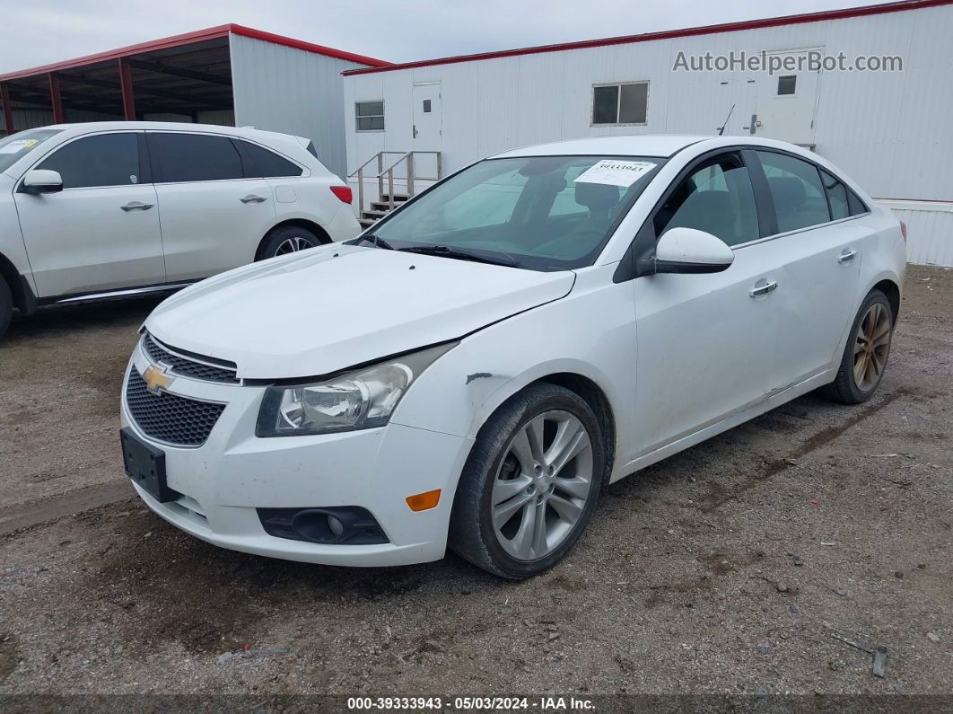 2013 Chevrolet Cruze Ltz White vin: 1G1PG5SBXD7141377