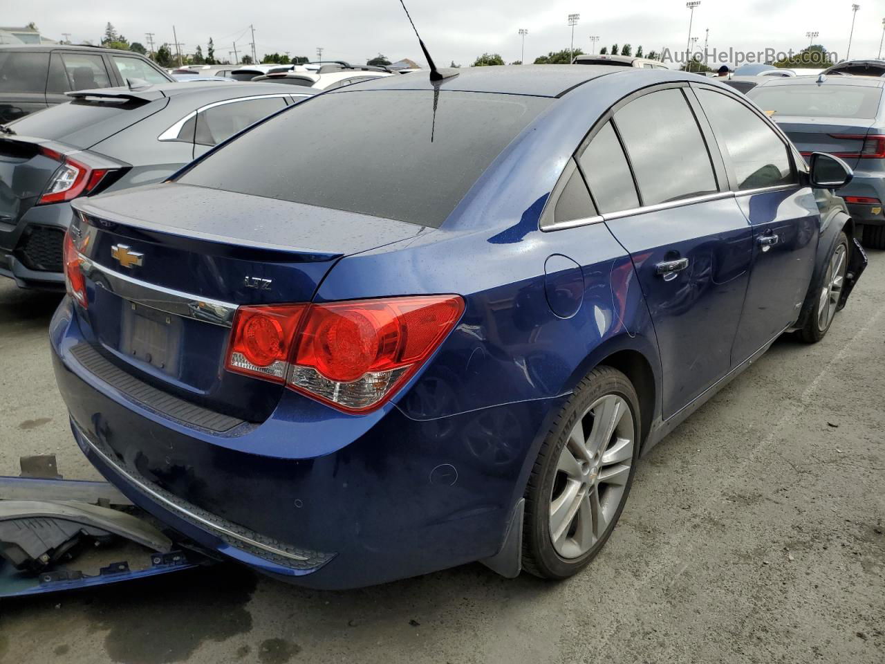 2013 Chevrolet Cruze Ltz Blue vin: 1G1PG5SBXD7243438