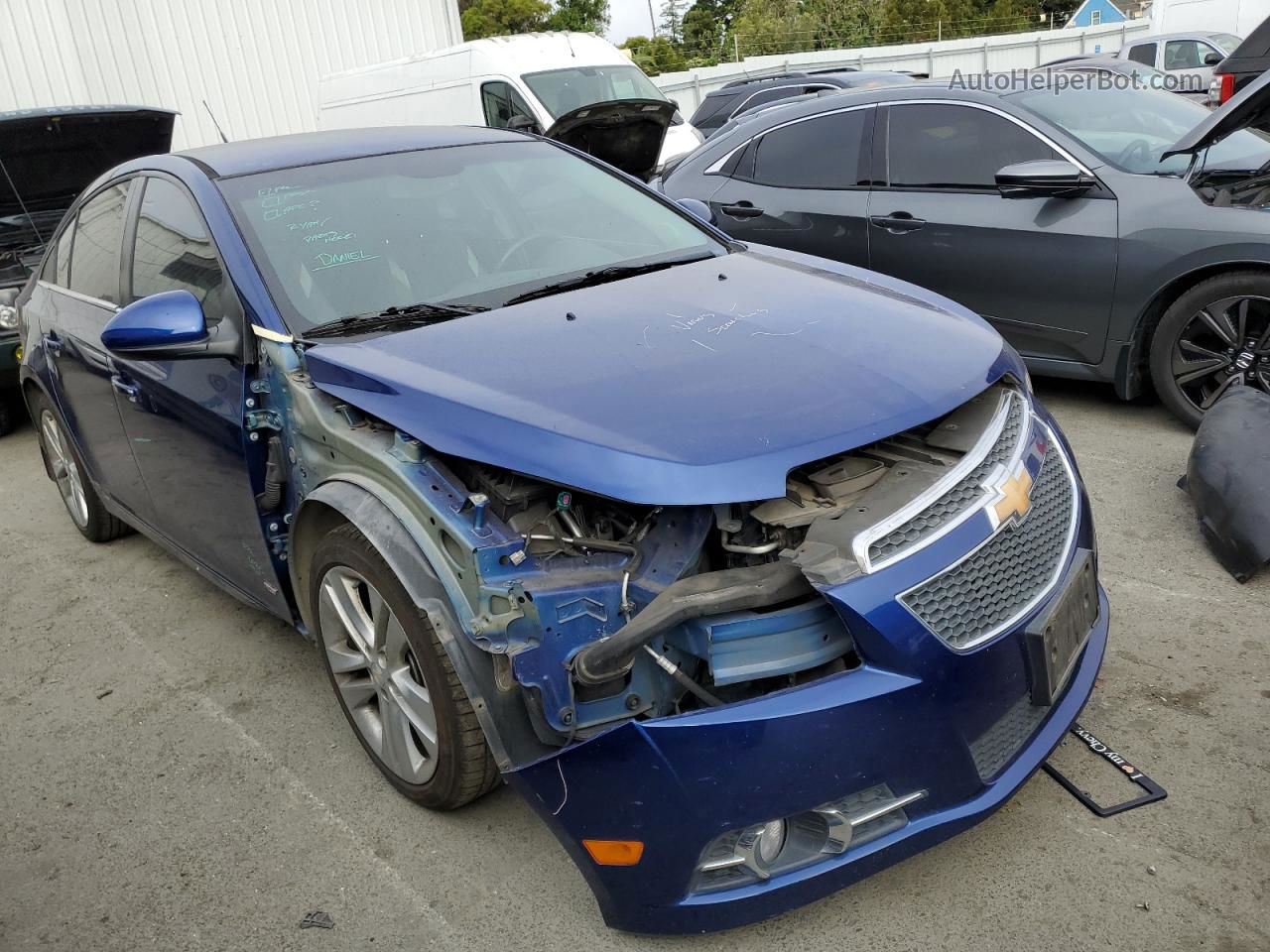 2013 Chevrolet Cruze Ltz Blue vin: 1G1PG5SBXD7243438