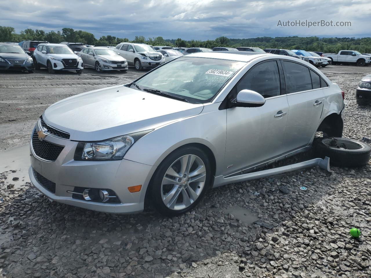 2013 Chevrolet Cruze Ltz Silver vin: 1G1PG5SBXD7324424