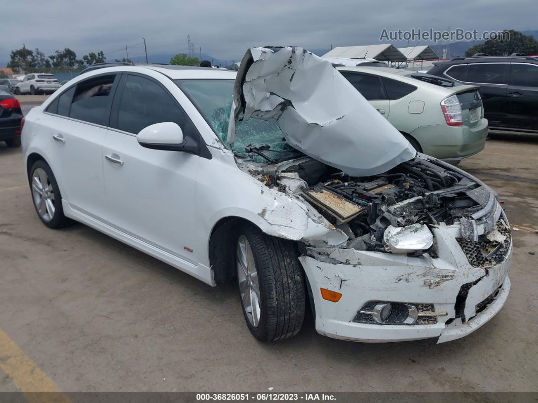 2014 Chevrolet Cruze Ltz White vin: 1G1PG5SBXE7253274