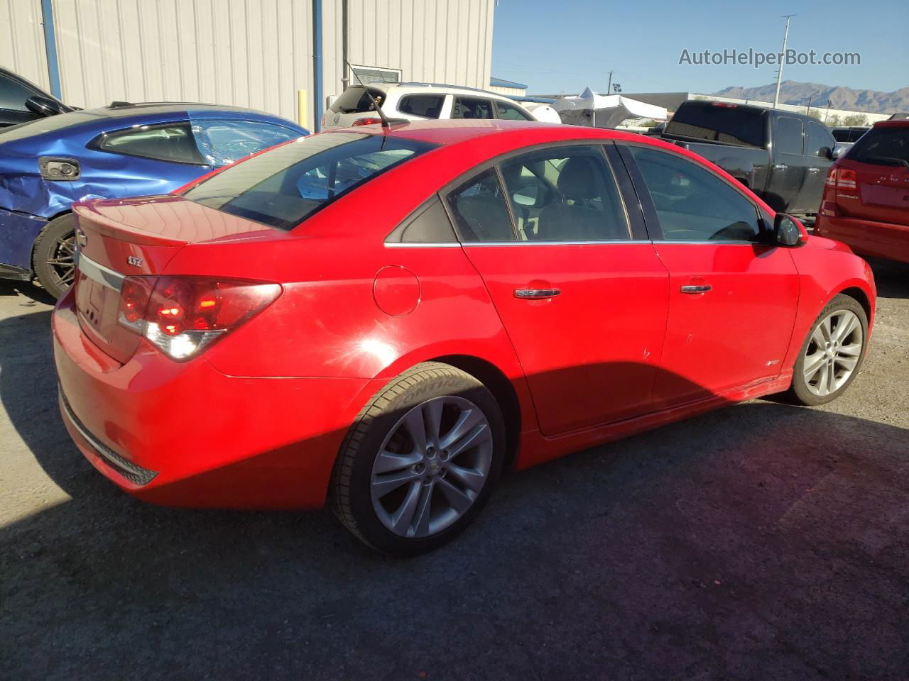 2014 Chevrolet Cruze Ltz Red vin: 1G1PG5SBXE7279874