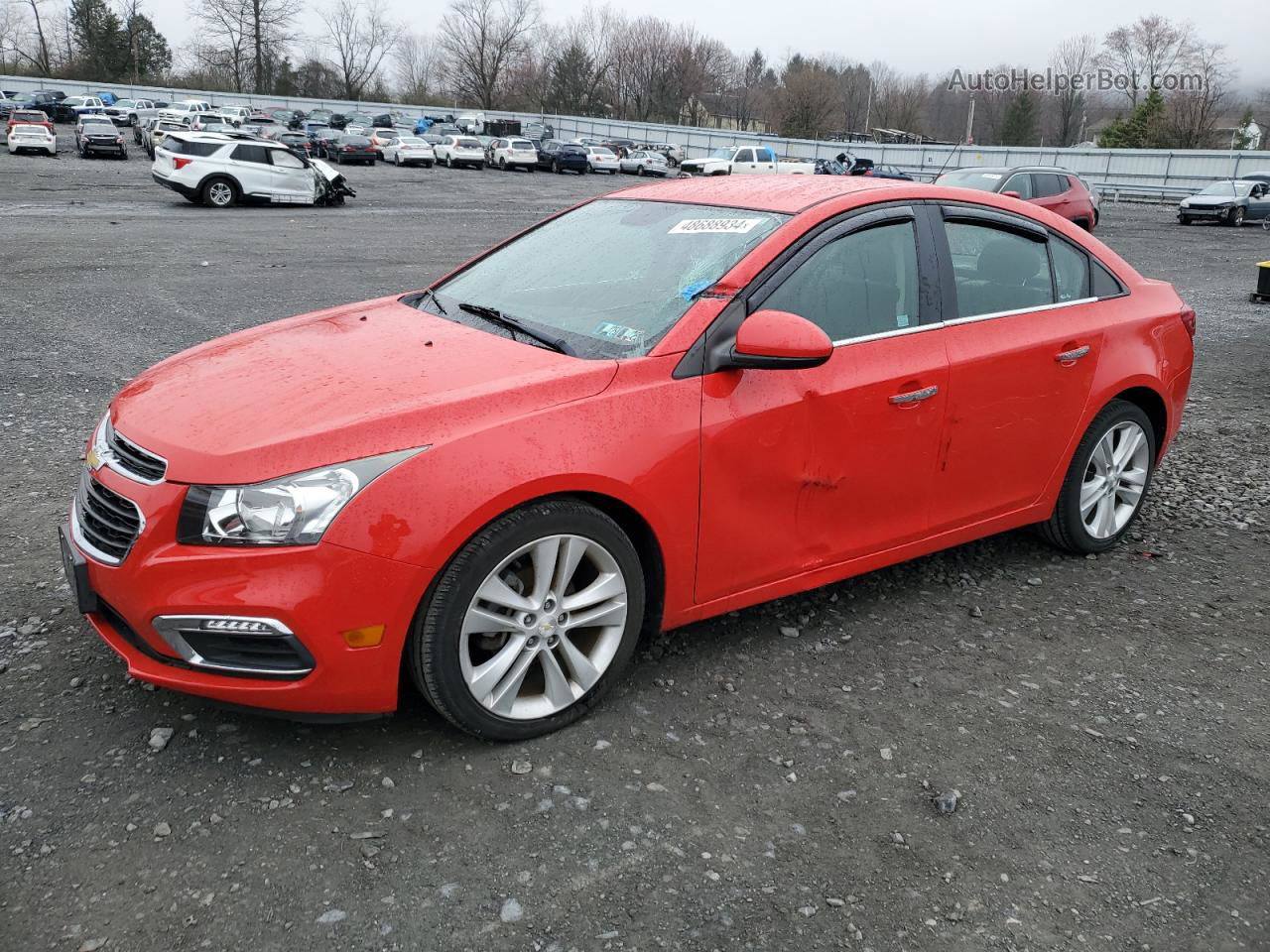 2015 Chevrolet Cruze Ltz Red vin: 1G1PG5SBXF7196401