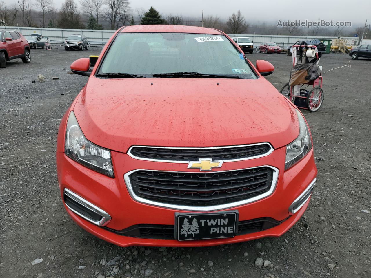 2015 Chevrolet Cruze Ltz Red vin: 1G1PG5SBXF7196401