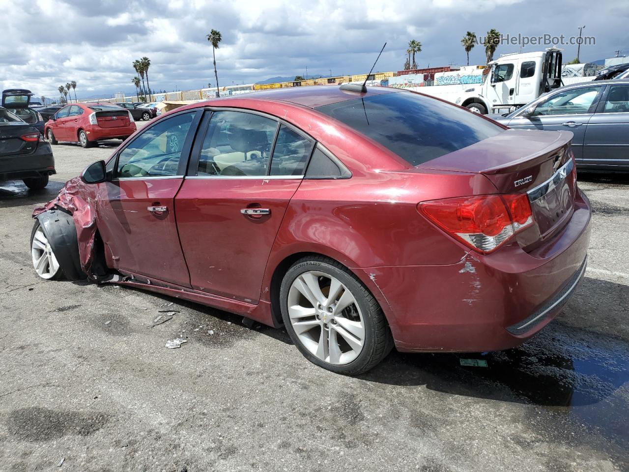 2015 Chevrolet Cruze Ltz Red vin: 1G1PG5SBXF7240865