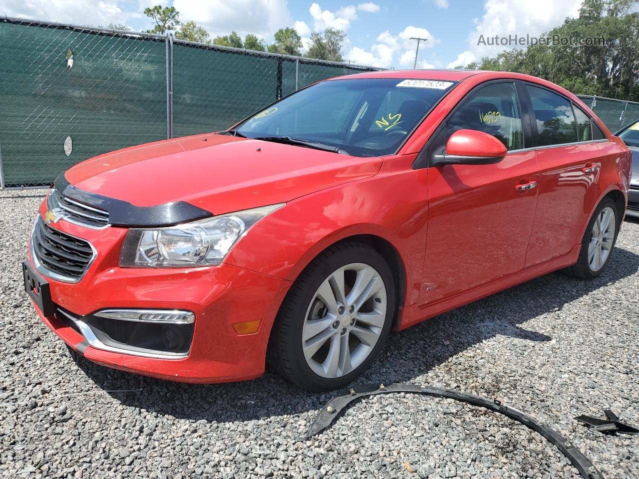 2015 Chevrolet Cruze Ltz Red vin: 1G1PG5SBXF7242972