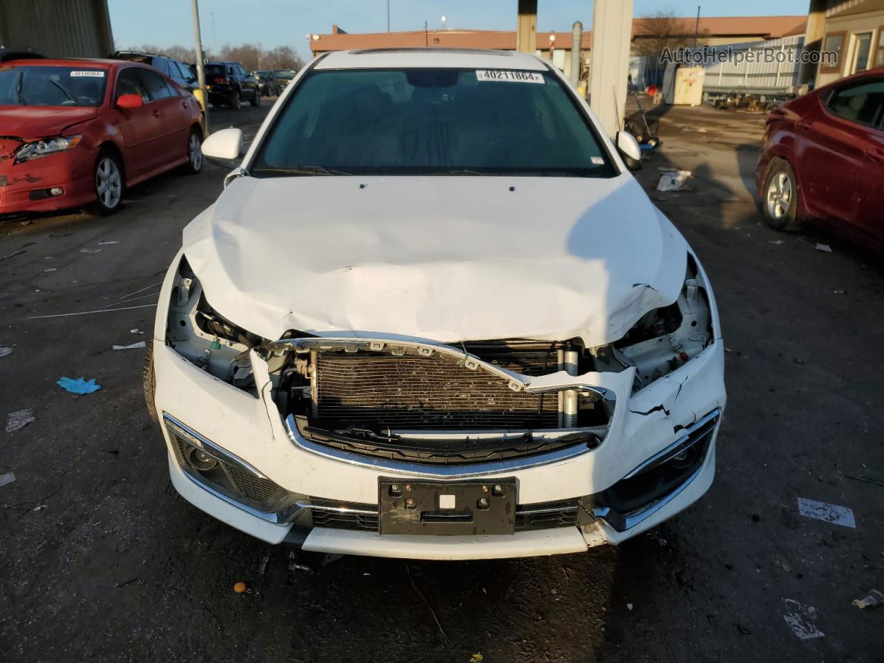 2015 Chevrolet Cruze Ltz White vin: 1G1PG5SBXF7287457