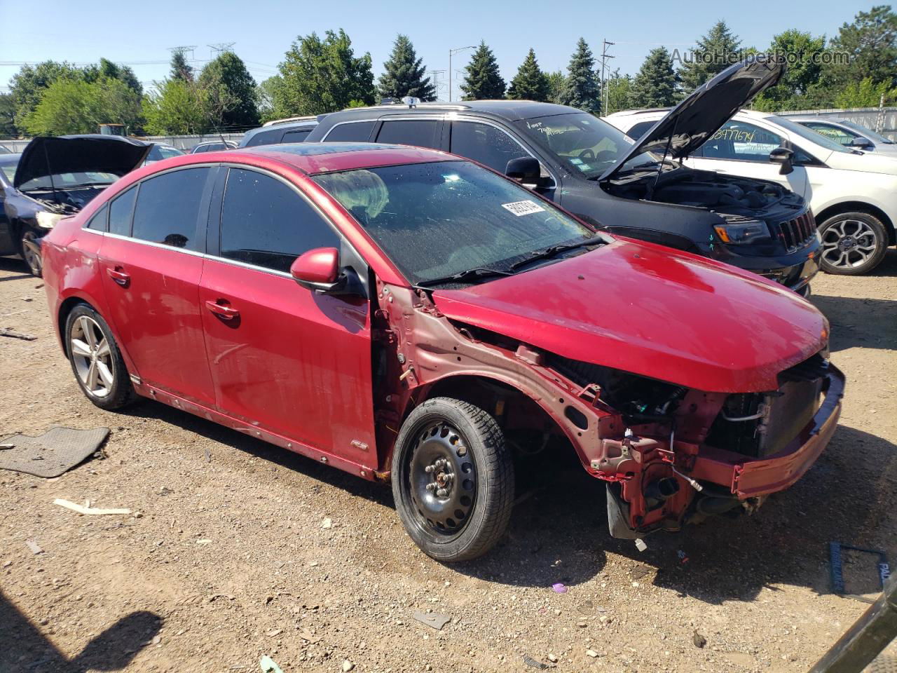 2012 Chevrolet Cruze Lt Red vin: 1G1PG5SC5C7315945