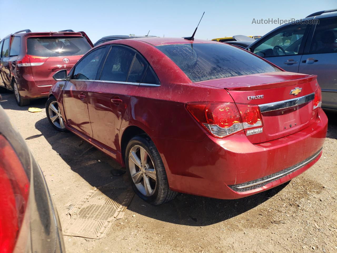 2012 Chevrolet Cruze Lt Red vin: 1G1PG5SC5C7315945