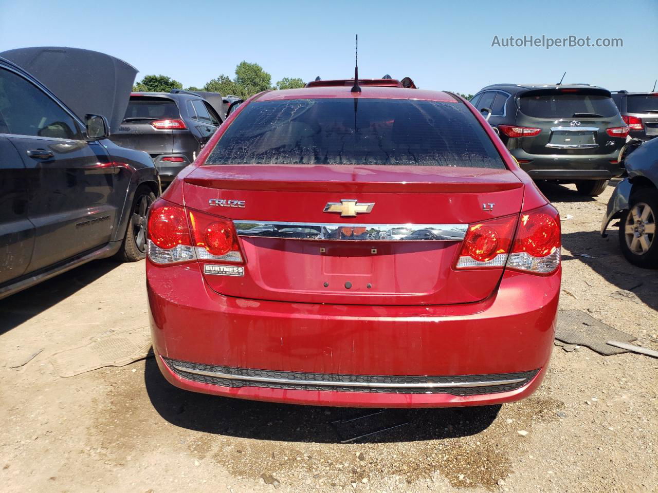 2012 Chevrolet Cruze Lt Red vin: 1G1PG5SC5C7315945