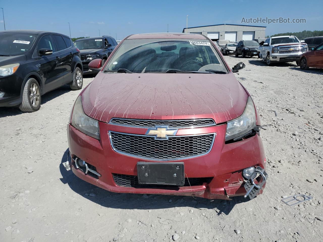 2012 Chevrolet Cruze Lt Maroon vin: 1G1PG5SC9C7151647