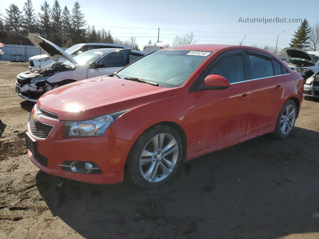 2012 Chevrolet Cruze Lt Red vin: 1G1PG5SCXC7388129