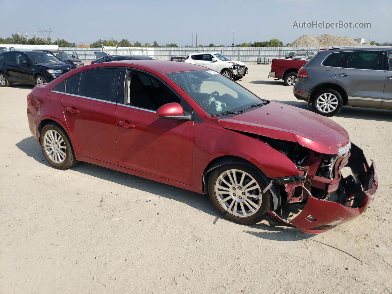 2013 Chevrolet Cruze Eco Maroon vin: 1G1PH5SB1D7144004