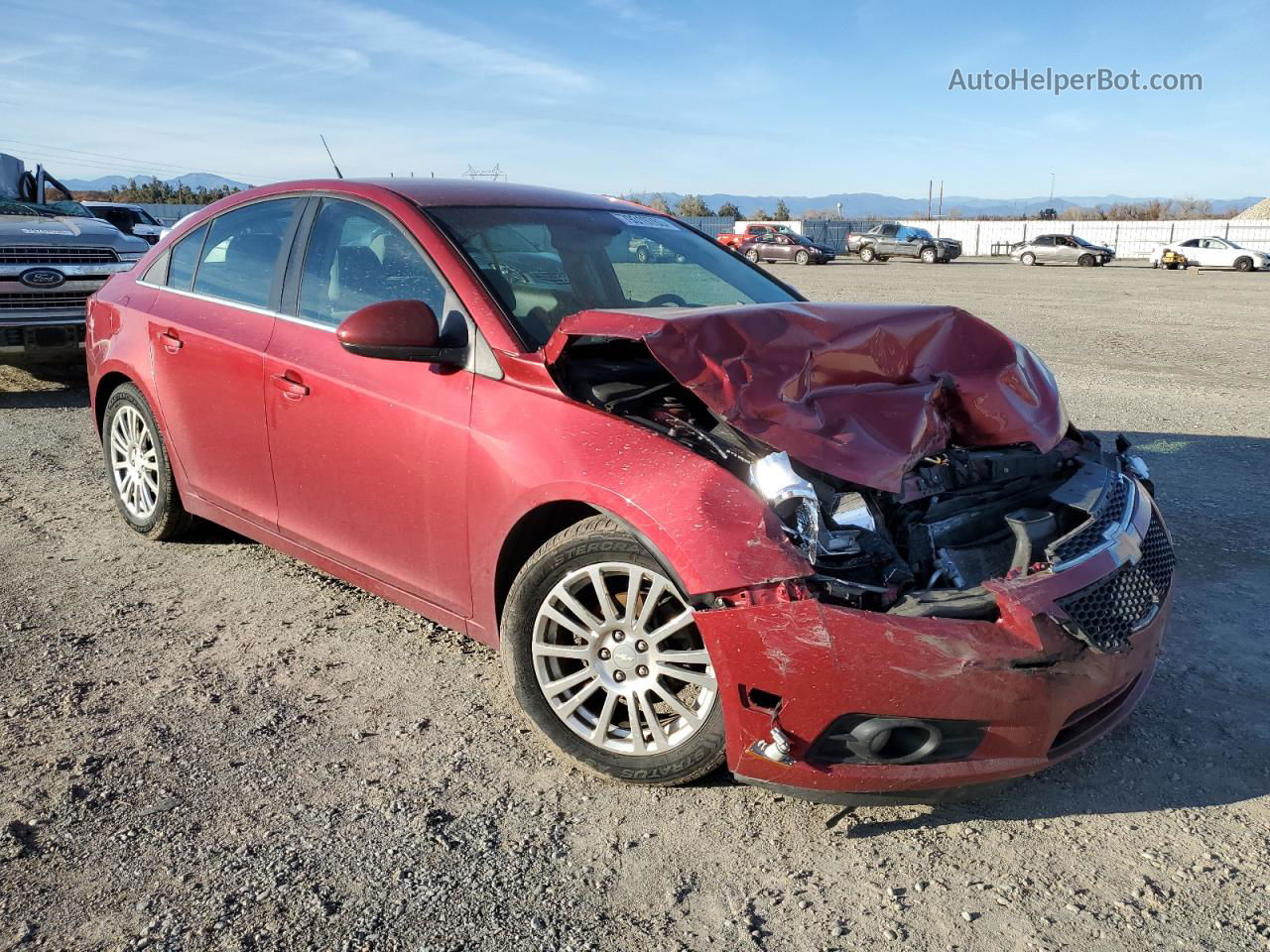 2014 Chevrolet Cruze Eco Red vin: 1G1PH5SB6E7372047