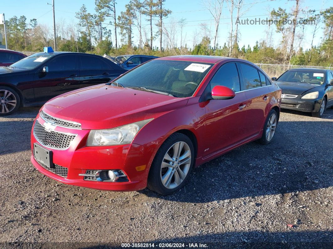 2012 Chevrolet Cruze Ltz Red vin: 1G1PH5SC1C7141045