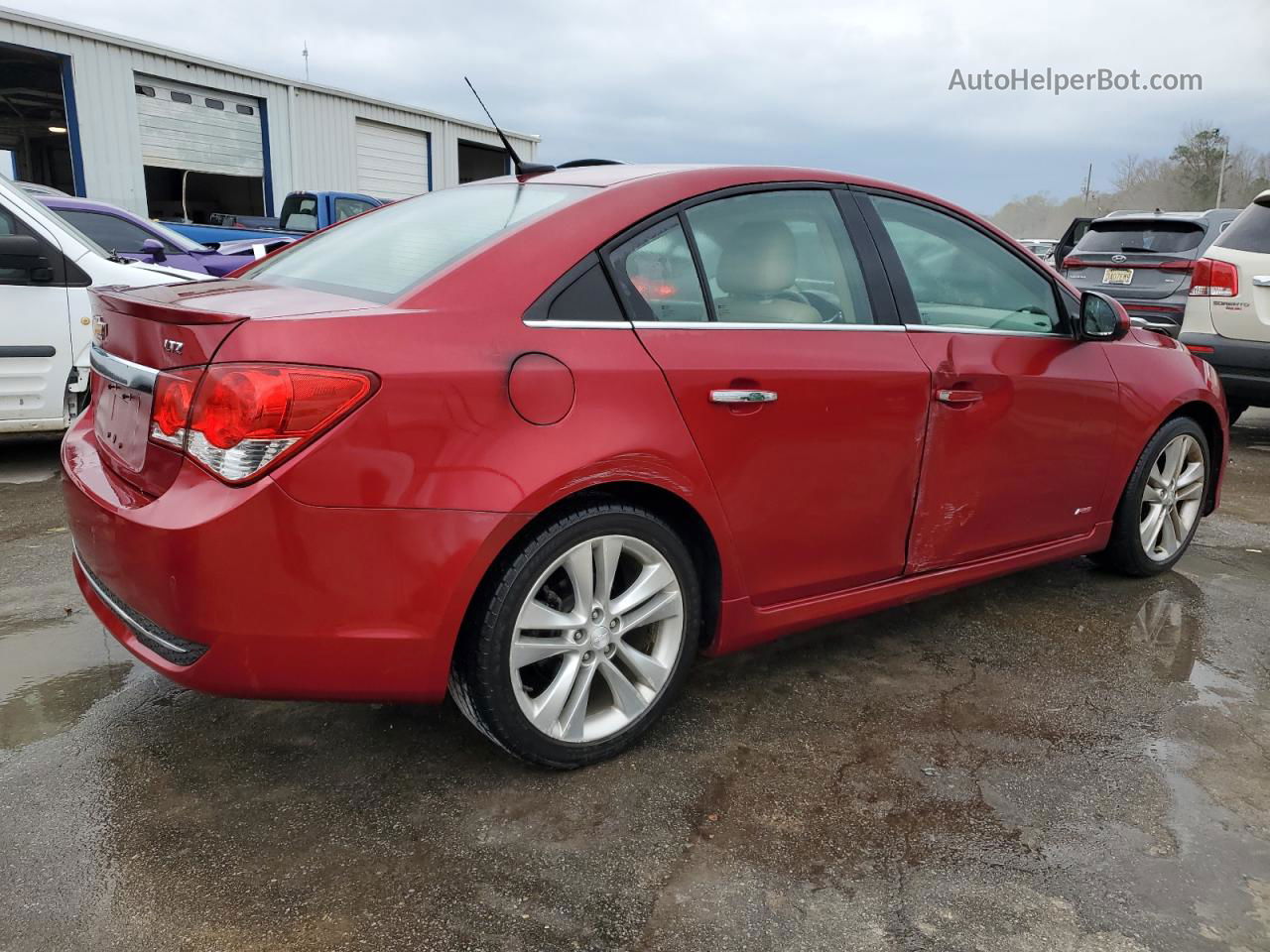 2012 Chevrolet Cruze Ltz Red vin: 1G1PH5SC1C7390624