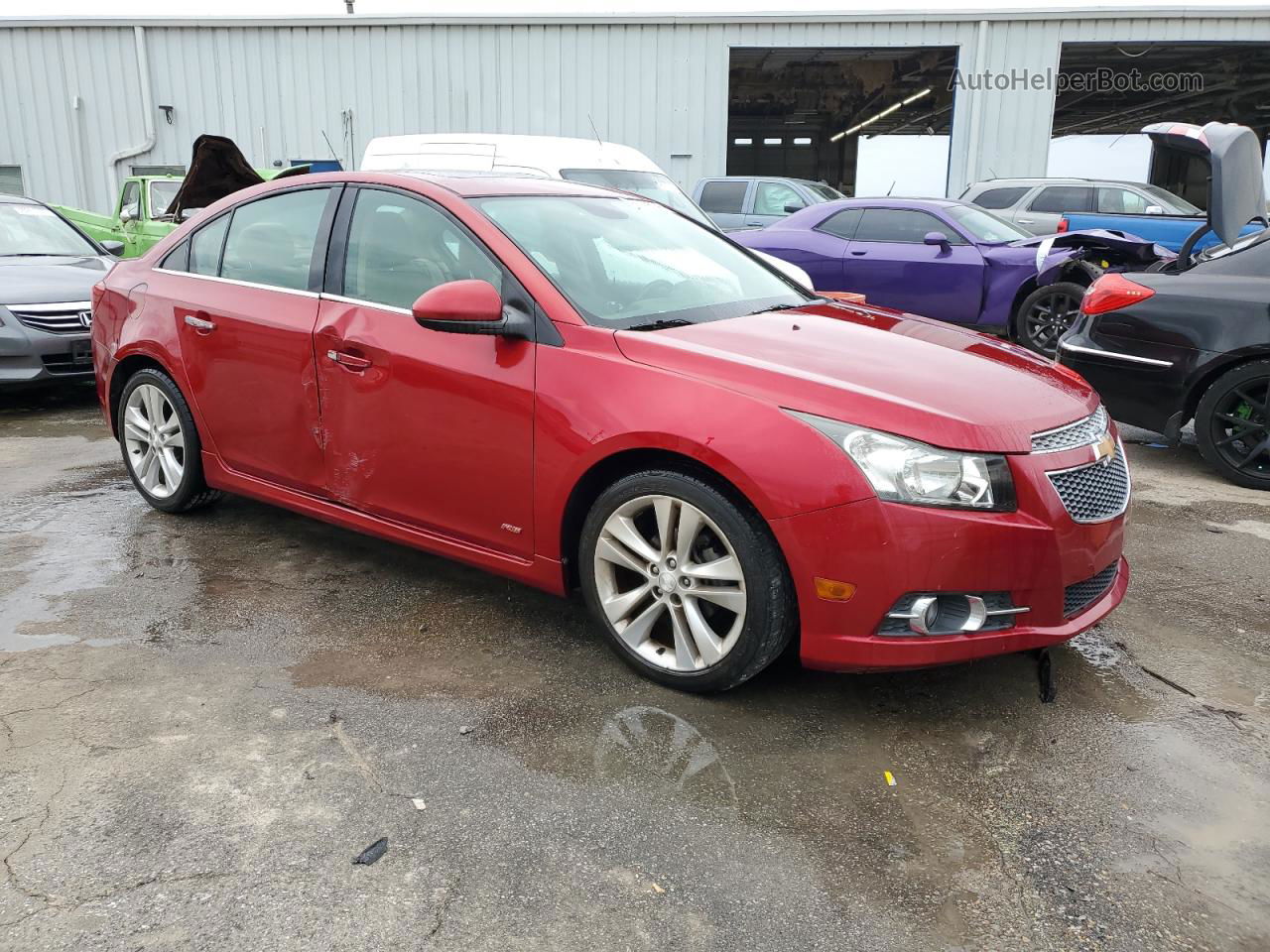 2012 Chevrolet Cruze Ltz Red vin: 1G1PH5SC1C7390624