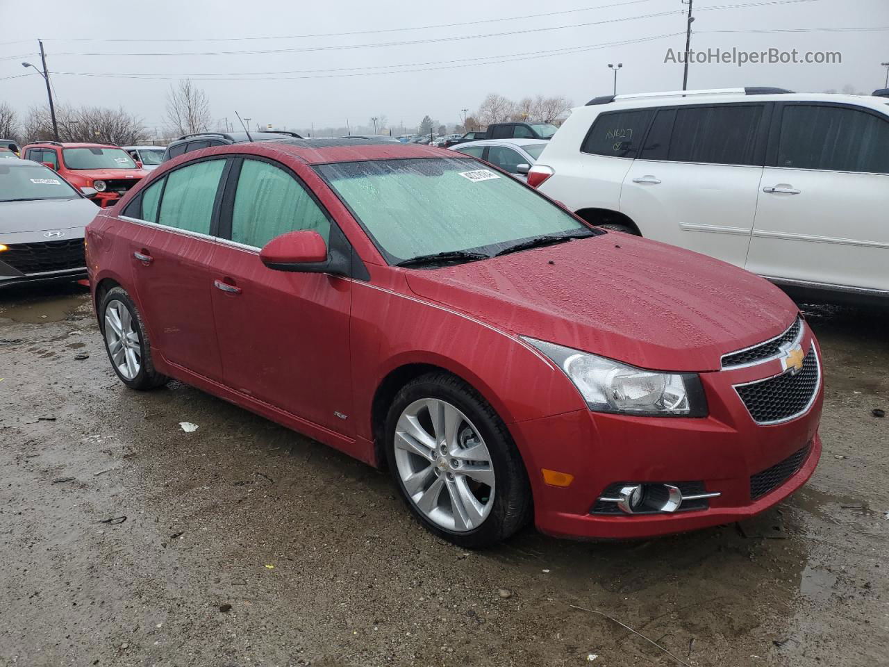 2012 Chevrolet Cruze Ltz Red vin: 1G1PH5SC2C7183563