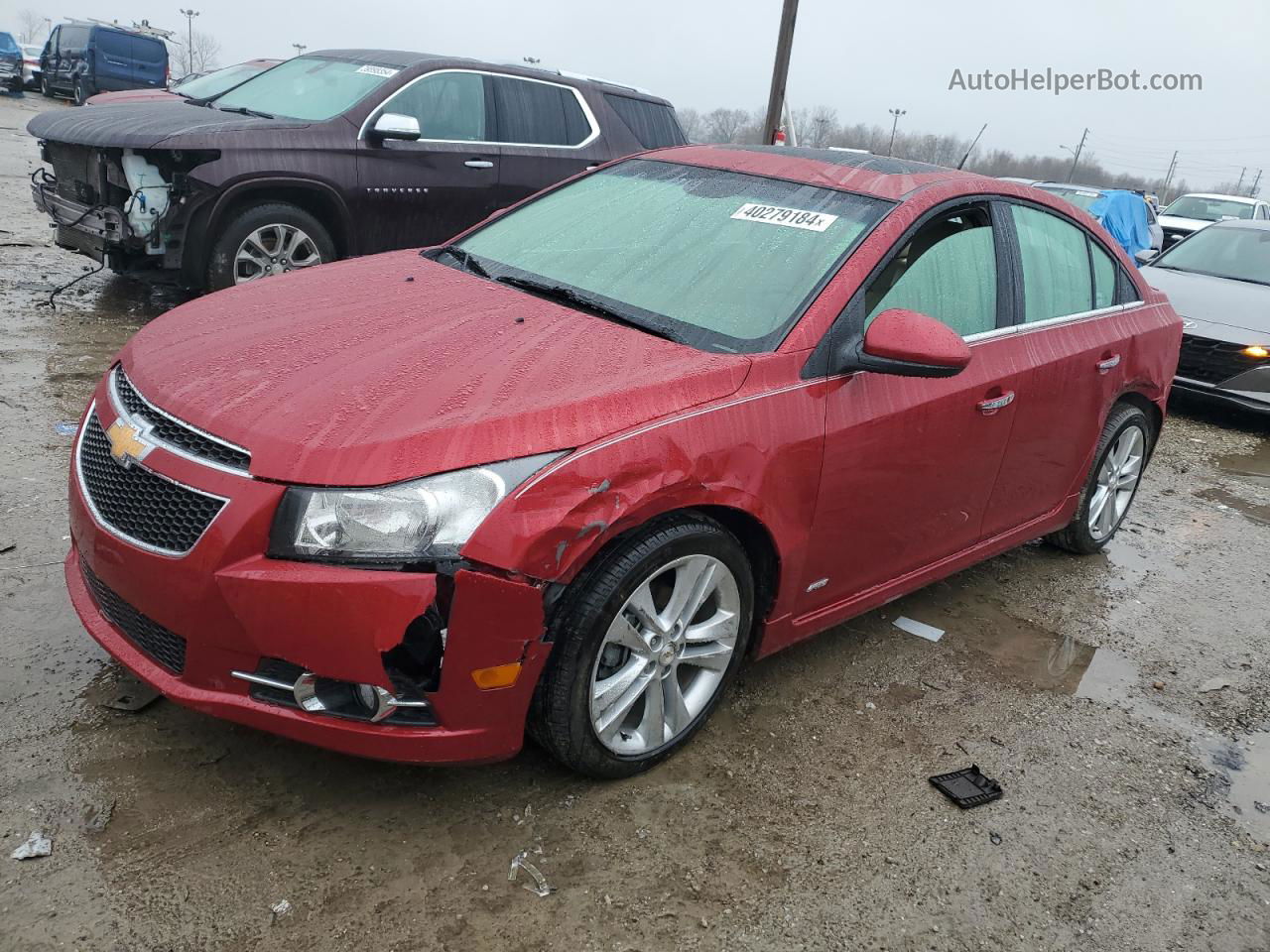 2012 Chevrolet Cruze Ltz Red vin: 1G1PH5SC2C7183563