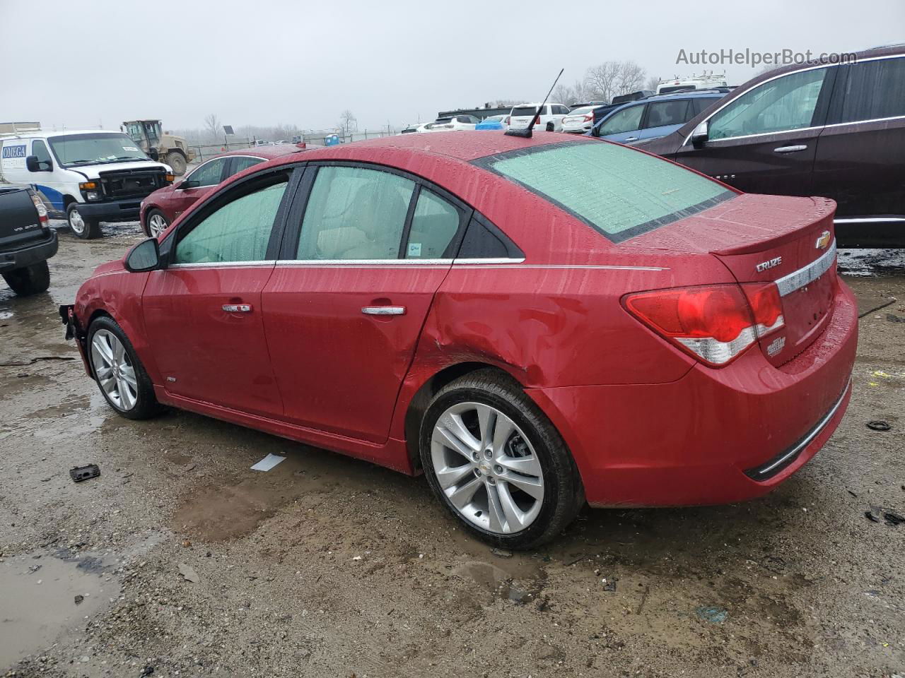 2012 Chevrolet Cruze Ltz Red vin: 1G1PH5SC2C7183563